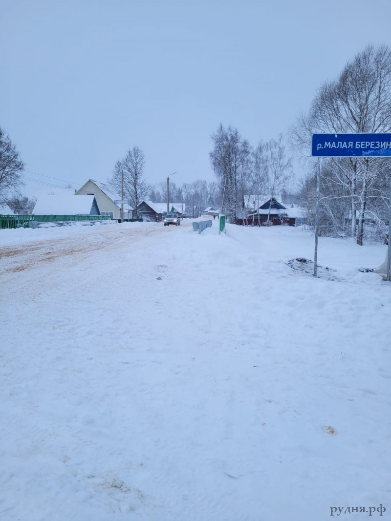 В городе Рудне открыли мост через приток реки Малая Березина по улице  Егорова | 30.11.2023 | Рудня - БезФормата